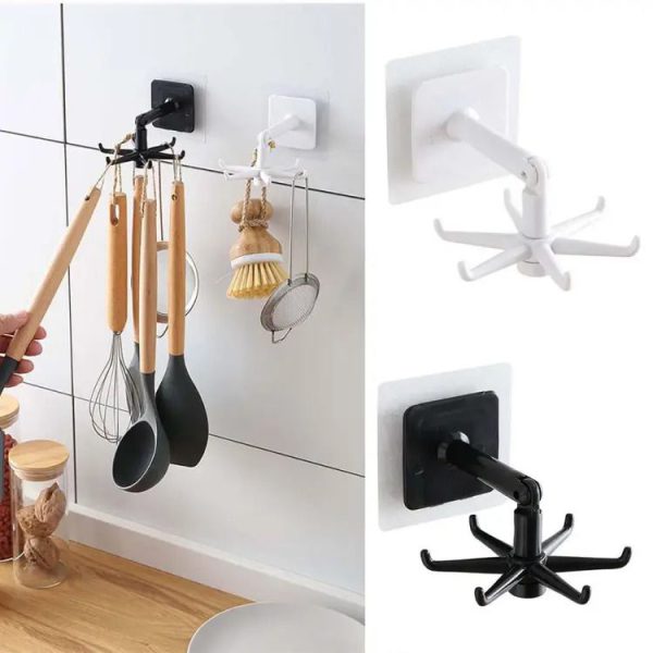 Rotatable Kitchen Organizer Rack – 360° Spinning Storage Shelf for Countertops